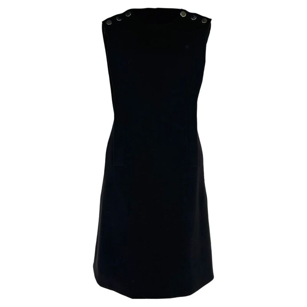 Gucci Sleeveless Mini A-Line Dress in Black Wool